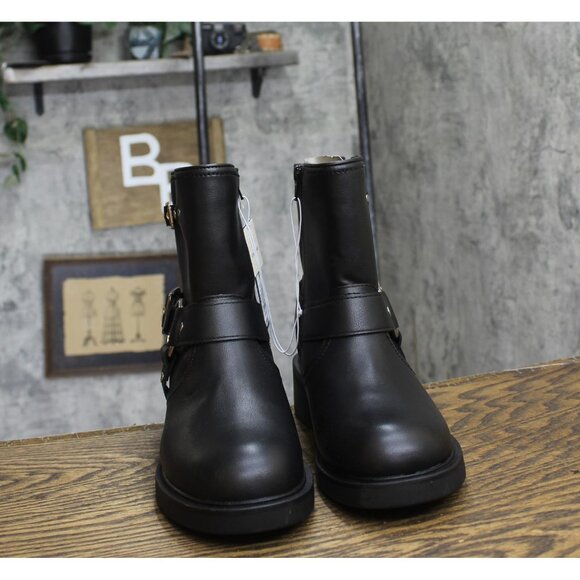 Universal Thread Womens Connor Harness Buckle Ankle Boots 90511576 Black 9M - Picture 3 of 9